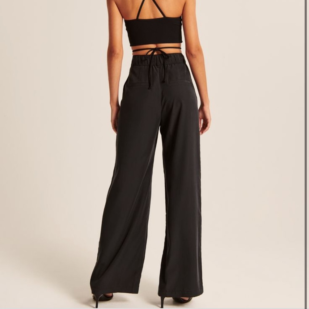 Abercrombie & Fitch Cupro Tailored Wide Leg Pants (XS)